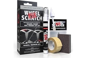 Wheel Scratch Fix® Silver Touch Up Paint for Cars - DIY Alloy Wheel Repair Kit, Curb Rash Remover with Fast-Drying Pen - Long