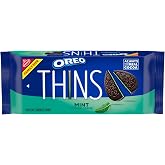 OREO Thins Mint Creme Chocolate Sandwich Cookies, Family Size, 11.78 oz | Always made with Real Cocoa, Certified Kosher
