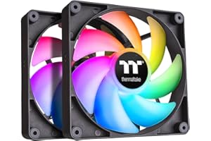 Thermaltake CT120 ARGB Sync PC Cooling Fan (2-Fan Pack), 5V Motherboard Sync, 16.8 Million Colors 9 Addressable LEDs, 120 mm 