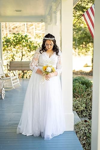 Miao Duo Ivory Women's Summer Wedding Dresses with Long Sleeves Lace  Appliqued Wedding Bridal Gowns Ivory 10 in Kenya | Whizz Formal