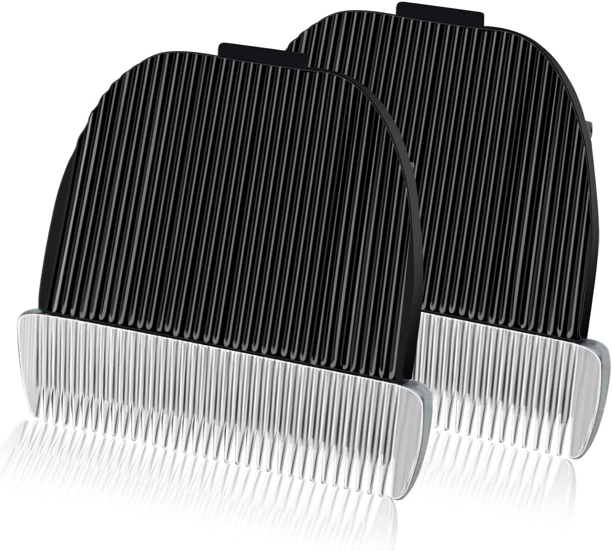 2 Pack Replacement Blade Compatible with oneisall Low Noise Dog Clippers, Made of Ceramic Blade & Stainless Steel Blade