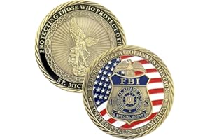 WOERDA U.S. FBI Challenge Coin Collection St Michael Law Enforcement Coin Military Gift.