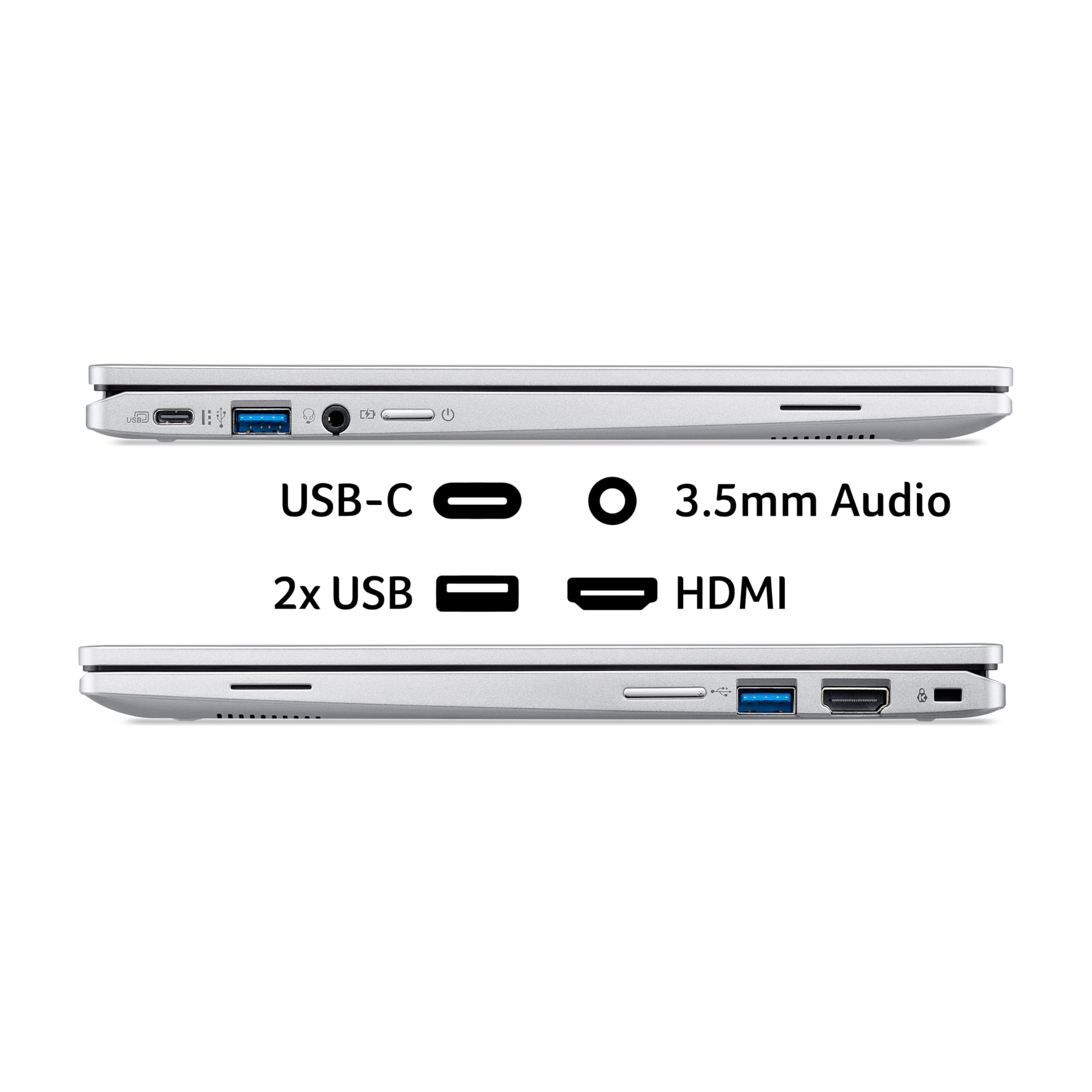 Acer Chromebook Spin 312 Cp312-1H Convertible Laptop - Intel N100, 4Gb, 128Gb Emmc, Integrated Graphics, 12.2&Quot; Wuxga Touchscreen, Chrome Os, Silver - View 7