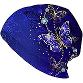 Beautiful Peacock Womens Slouchy Beanie Cotton Chemo Caps Cancer Headwear Hats Turban Baggy Skull Sleep Scarf