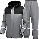 SWISSWELL Kids Rain Suit Boys Girls Youth Waterproof Rain Gear Breathable Reflective Raincoat and Pants