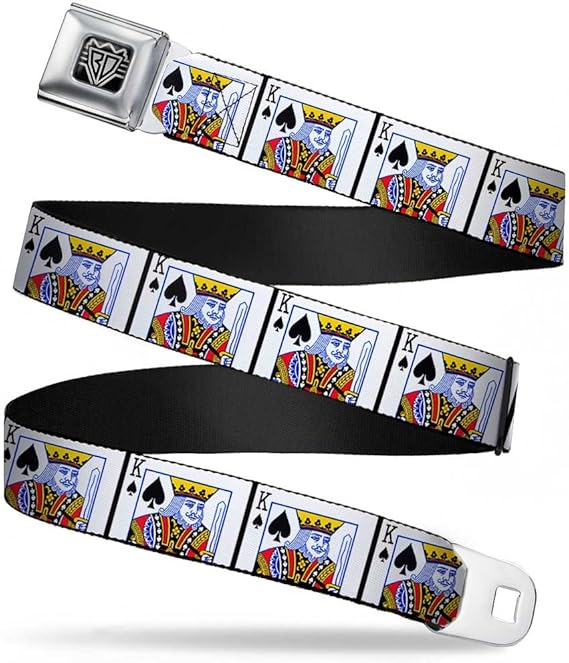 Amazon バックルダウンシートベルトベルト スペードの王様 幅1 0インチ 長さ 36インチ メンズ 通販