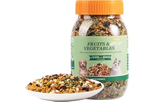 CAPUCA 12-in-1 Vegetable Fruit Mix Cats Dogs Treast - Natural Ingredient Food Toppers Picky Eaters, High Fiber Digestive Health, Grain-Free(8.5oz)