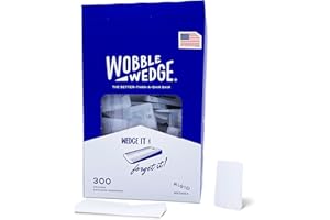 WOBBLE WEDGES Rigid Plastic Shims, 300 Pack - Made in USA - Multi-Purpose Shim Wedges for Home Improvement & Work - Plastic Wedge Furniture Levelers, Table & Toilet Shims, Leveling Feet - Translucent