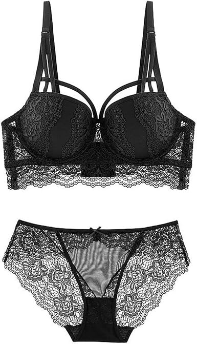 black lace underwear set