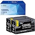 LxTek Compatible Ink Cartridge Replacement for Canon 1200XL PGI-1200 PGI1200XL to use with MAXIFY MB2720 MB2120 MB2320 MB2020 Printer (Black, 2 Pack-High Yield)