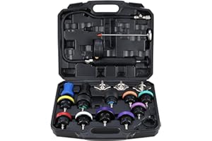 FreeTec Coolant Pressure Tester Kit, 18pcs Radiator Pressure Tester for Cooling System, Automotive Water Tank Leak Down Detector with Hand Pump, Radiator Adapters,For Most Car Motorcycle Truck Airlift