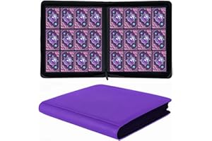 SUPERAIMI 12 Pocket 720 Pockets Trading Card Binder, Ringless Side Loading Card Holder Album, Trading Card Album Fit for YuGiOh, MTG, TCG, Game Cards, Sports Cards, Business Cards (Purple)