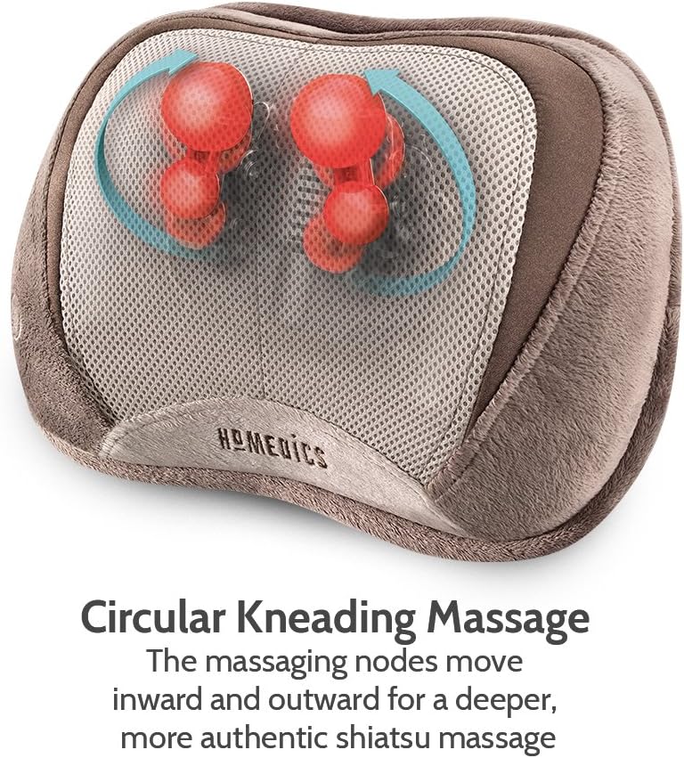 Homedics 3D Shiatsu & Vibration Massage Pillow with Heat: Health & Personal Care
