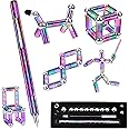 asuku Magnetic Fidget Pen: Multi-Functional Stress Relief Toy & DIY Sculpture Blocks – Ideal Gift for Kids, Teens, Adults – Perfect Desk Toy, Birthday for Creativity and Focus.