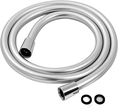 LEEFE PVC Shower Hose 1.5M Anti-Kink Brass Connectors Smooth 360°