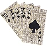 Alilang Crystal Rhinestone Royal Flush Poker Playing Hand Cards Brooch Pin