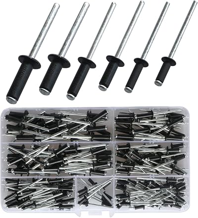Lemiyoo 210pcs Aluminum Blind Rivets Set (3.2/4/5mm) for Metal Projects