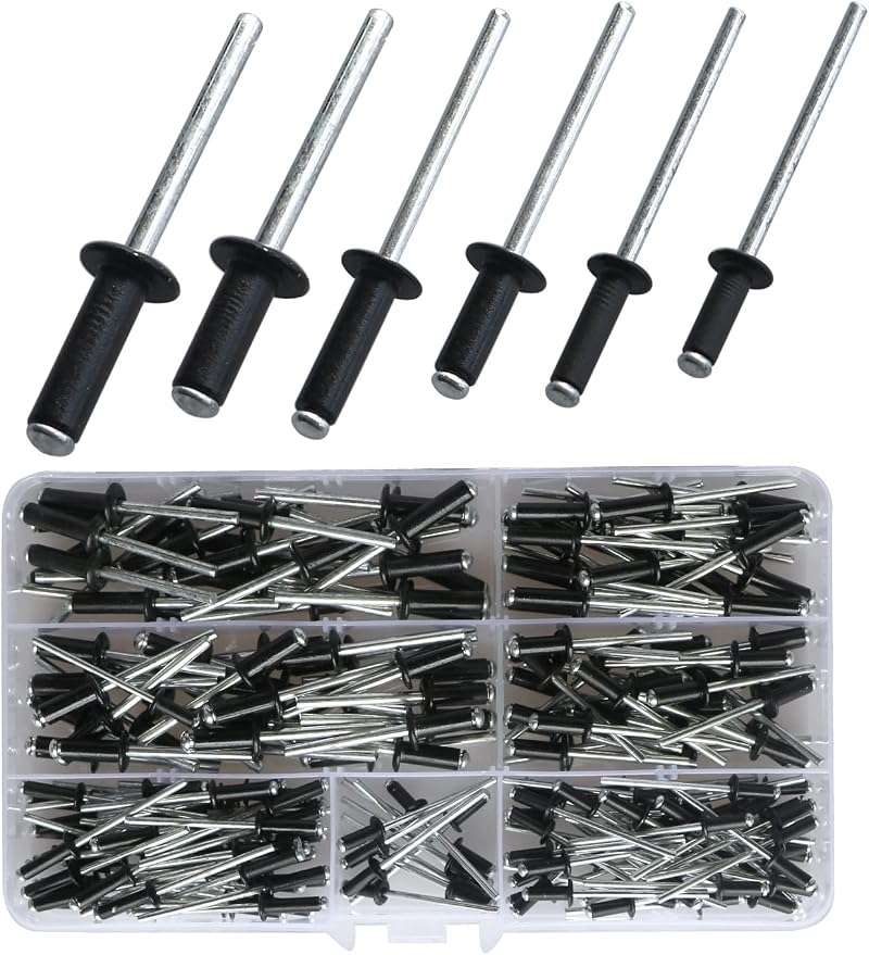 Lemiyoo 210pcs Aluminum Blind Rivets Set (3.2/4/5mm) for Metal Projects