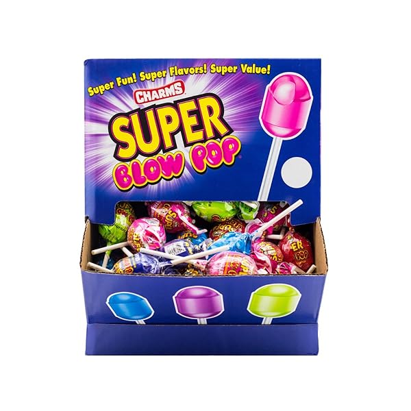 CHARMS BLOW POPS SUPER BLOW POPS, 7.69 POUNDS, 100 COUNT