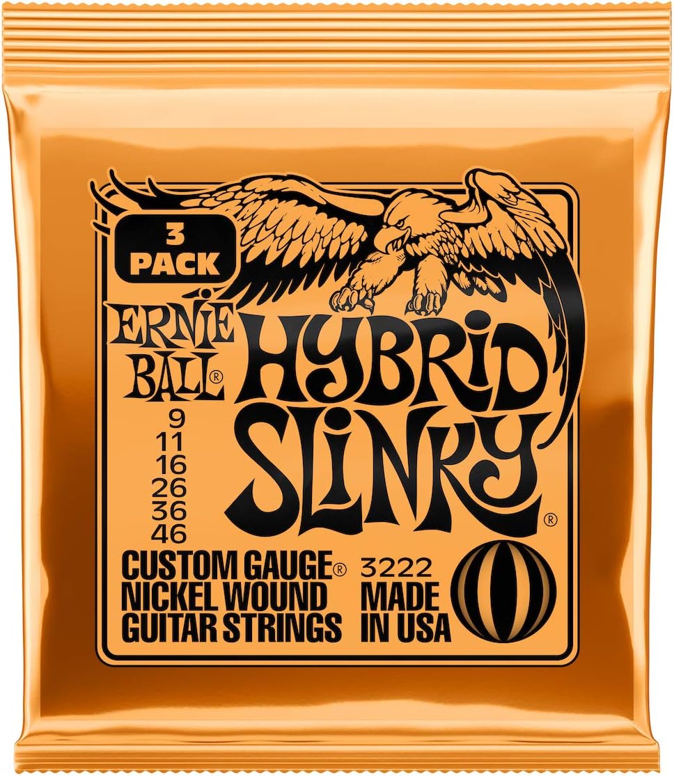 Ernie Ball Hybrid Slinky Nickel Wound Electric Guitar Strings 3 Pack - 9-46 Gauge, Hybrid (9-46), 3-Pack - Image 4