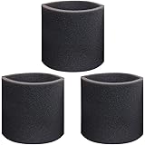 3 Pack 90585 Foam Sleeve Filter Replacements for Shop Vac for Vacmaster & for Genie Shop Wet Dry Vacuums, VF2001 Foam Filter 