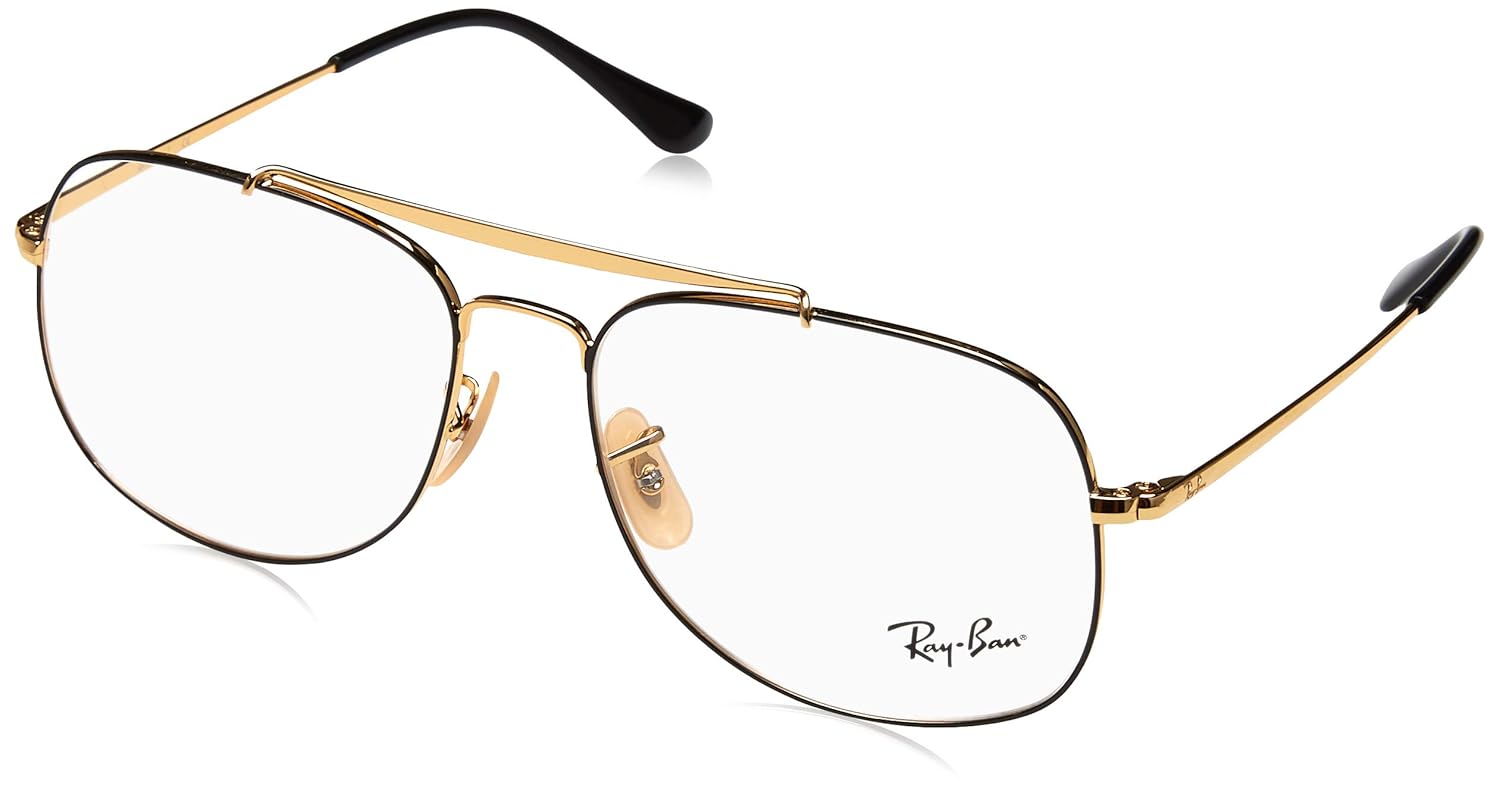 RayBan RB6389 2946 Eyeglasses Gold/Black 55mm Clothing