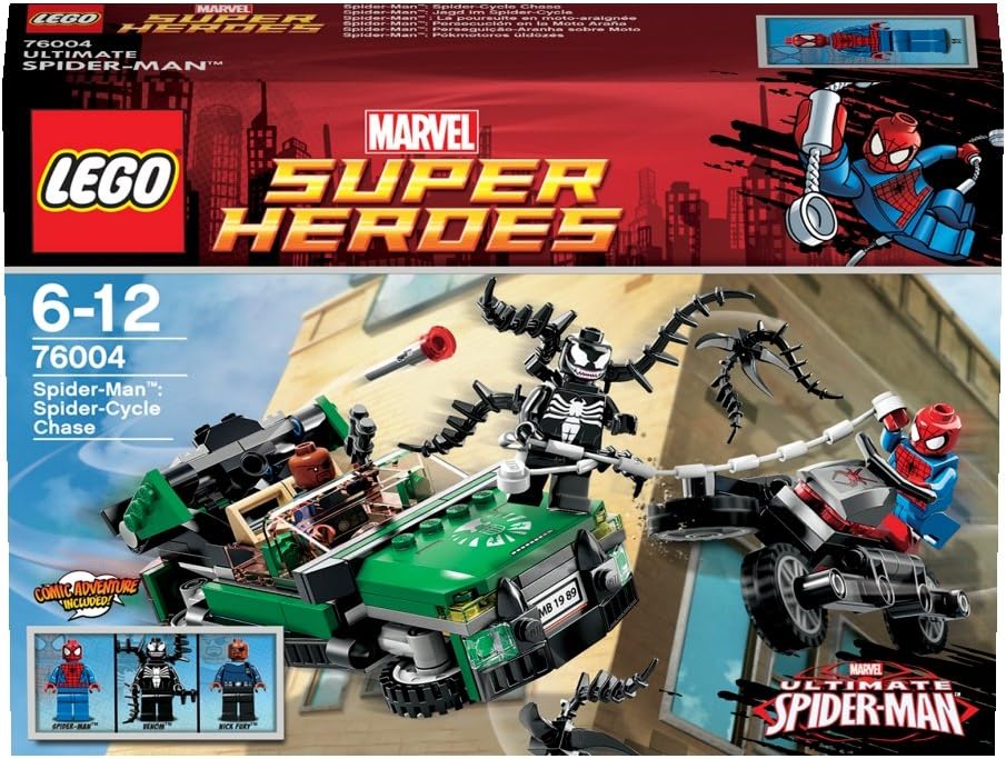 lego spiderman cycle chase