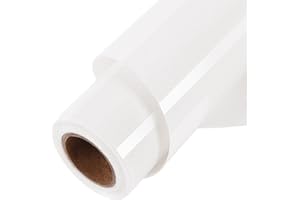 ​TORC White Silver Glitter HTV Heat Transfer Vinyl HTV Rolls, 12" x 6 ft Iron on Vinyl for T Shirts White Glitter HTV Vinyl for All Cutter Machines Easy to Cut & Weed for Heat Vinyl Design 1 Roll