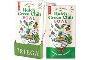 Riega Hatch Green Chili Bowl Seasoning, Authentic Hatch Green Chili Pepper Flavor to Enhance any Chili, Salad or Rice Bowl, 1 Ounce (Pack of 8)
