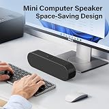 YYV USB Computer Speakers Portable Soundbar with Volume Mute USB Powered view 2