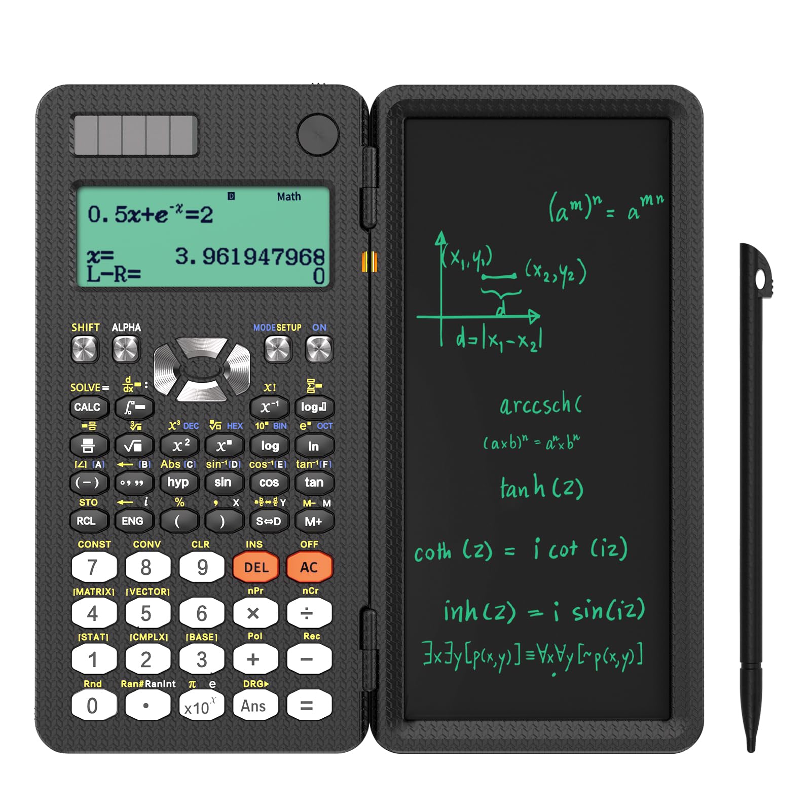 NEWYES Scientific Engineering Calculator with Writing Pad, Upgraded 991ES Plus Calculator 417 Functions, with Solar Battery, for Students, Teachers, Engineer, with Pen Included