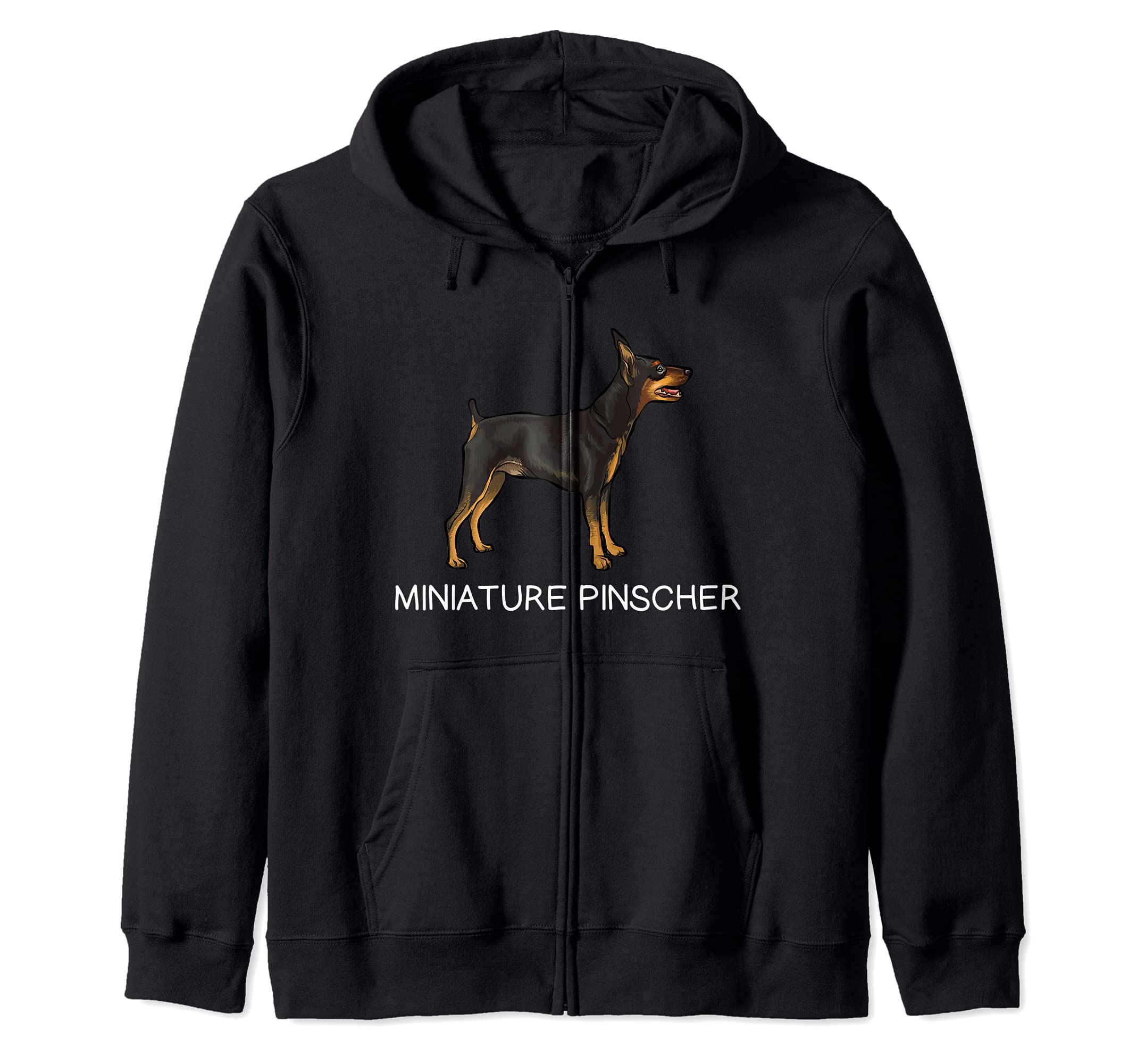 Miniature Pinscher Crazy Dog Lover Zip Hoodie