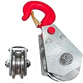 SENKEYFE 3 Ton Snatch Block with Hook, for Wire Ropes from 1/2" to 5/8" Inch, Snatch Block Pulley for Tow Truck Rollback Wrecker Hauler, Winch Pulley Winch Accessories