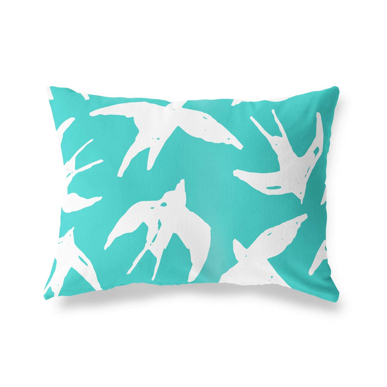 BonaMaison Decorative Cushion Cover, Turquoise-White Throw Pillow Covers, Home Decorative Pillowcases for Livingroom, Sofa, Bedroom, Size: 45X60 Cm - Designed and Manufactured in Turkey