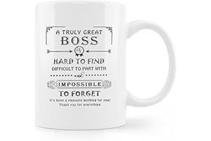 uinwk Great Boss Mug, Office Coffee Cup Ceramic, Boss Leader Appreciation Gifts for Men Women, Office Humor Gifts, Ceramic Coffee Tea Mug 11 oz