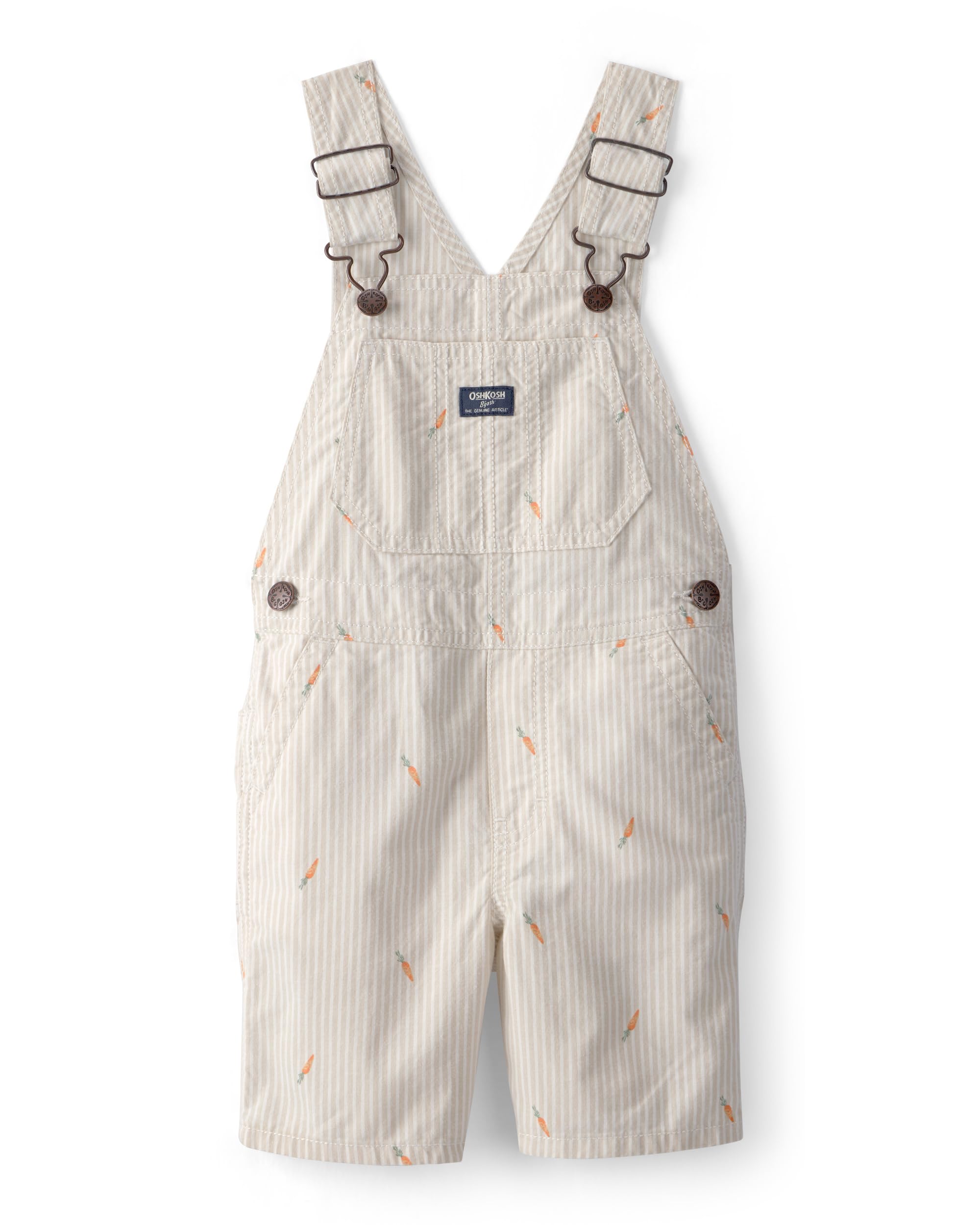 OshKosh B'gosh Boy World's Best Overalls, Cream, 12M Image