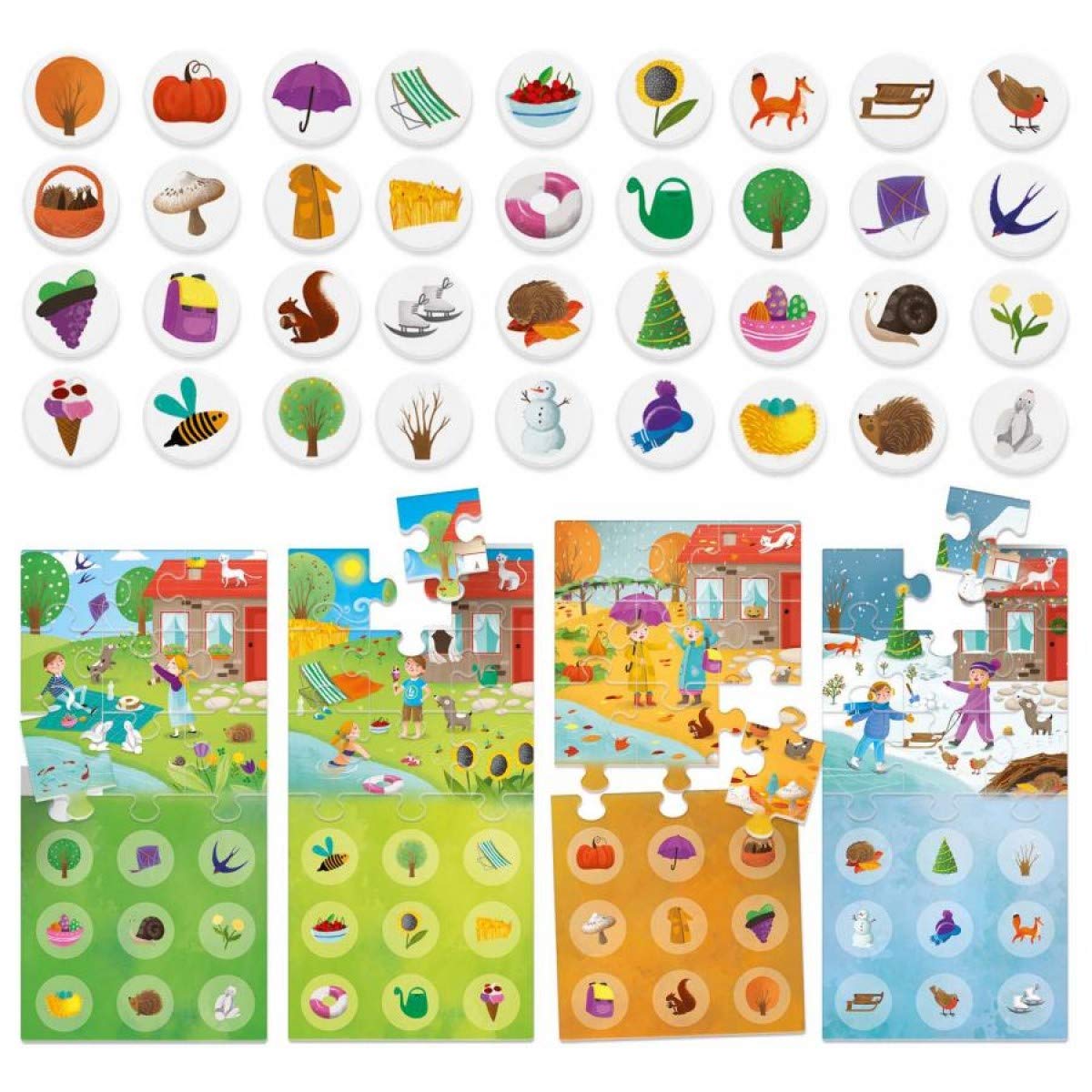 HEADU | 4 Seasons Lotto - learn how the world changes through the four seasons | Educational Games & Puzzles | Ages 3-6 years