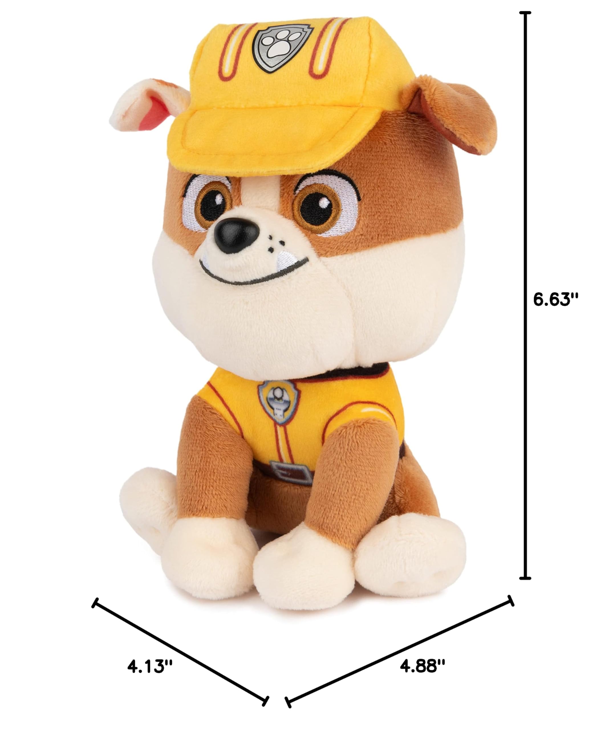 GUND Official PAW Patrol Rubble in Signature Construction Uniform Plush Toy, Stuffed Animal for Ages 1 and Up, 6
