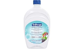 Softsoap Antibacterial Liquid Hand Soap Refill - White Tea and Berry 1.47 Liters - Moisturizing Hand Wash, Savon a Main, Derm
