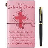 Filten Christian Gifts for Women, Sisters in Christ Gifts for Women Leather Notebook Journal Christian Sister Gifts from Sister Religious Gifts Faith Gifts Friendship Faith Gifts