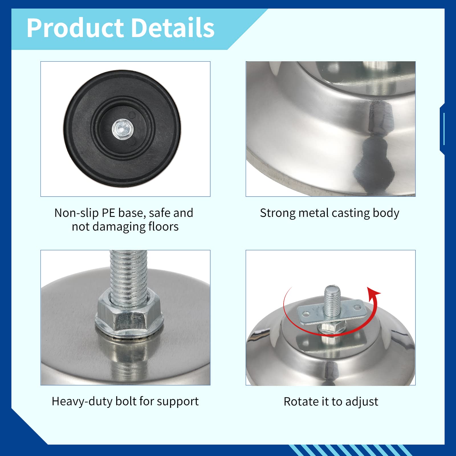 Mua 4pcs Pool Table Leg Levelers, 5-Inch Billiard Table Leg Leveling ...