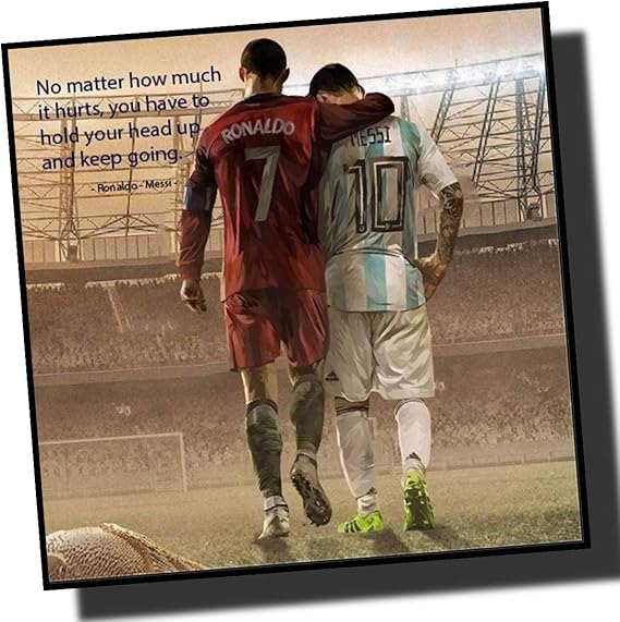 Amazon Co Jp メッシ ロナウド海外サッカーアートパネル 木製 壁掛け インテリア ポスター 26 26cm アートパネルのみ ホーム キッチン