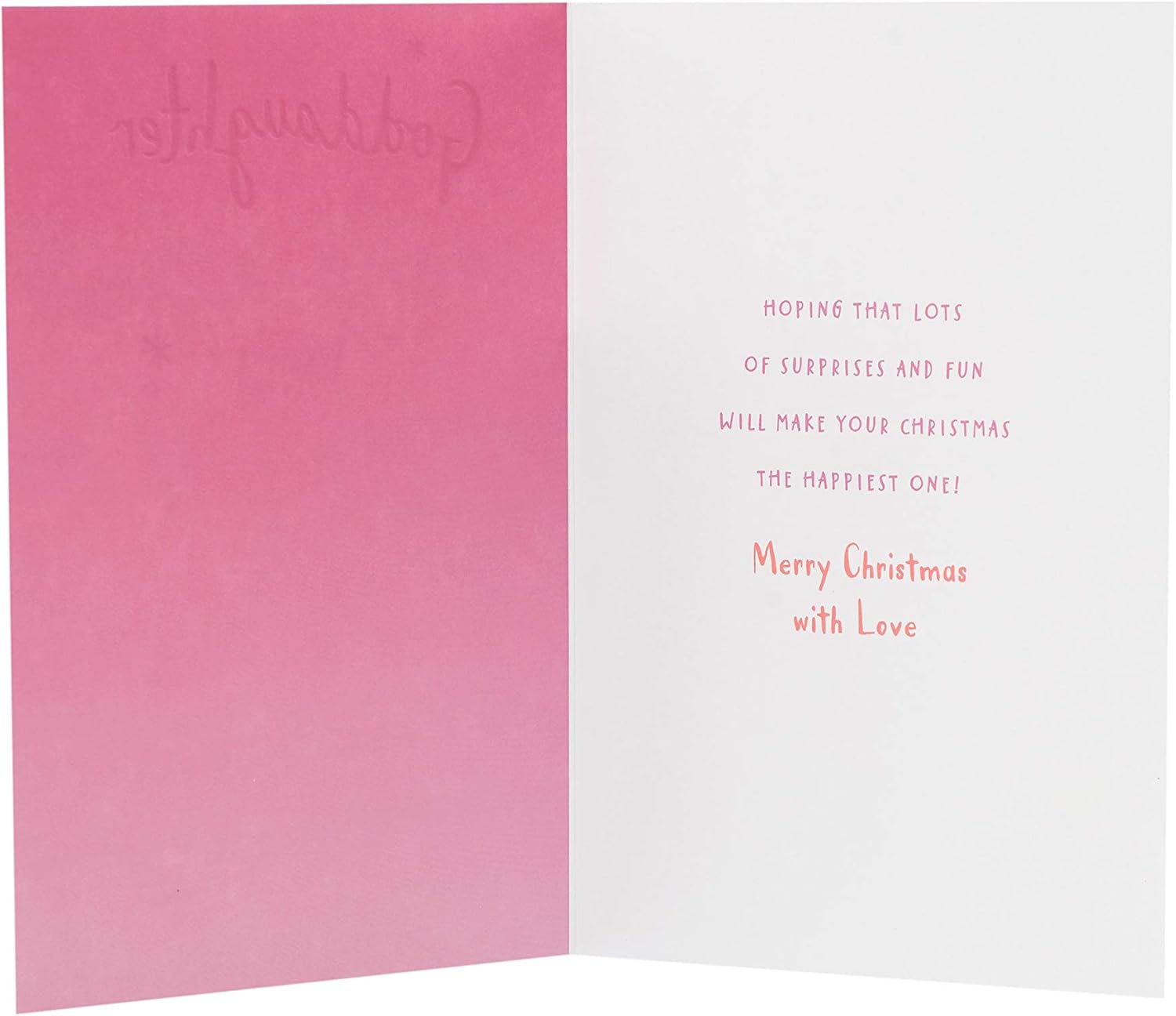 UK Greetings Christmas Card for Goddaughter - Teddy & Presents Design, Goddaughter Teddy & Presents, 140mm x 195mm - Image 3