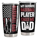 34HD Christmas Gifts for Dad, Baseball Dad Tumbler