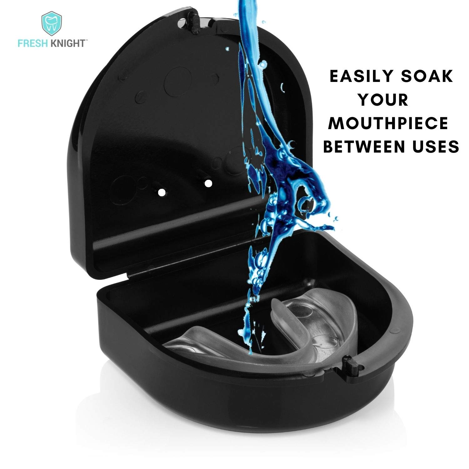 Fresh Knight Retainer Case 2 Pack w/Vent Holes-Black : Beauty