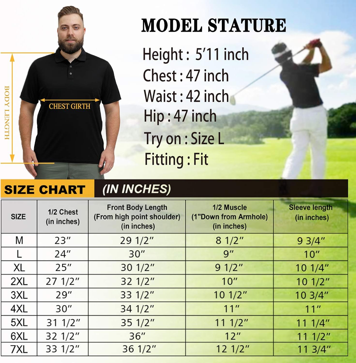 MOHEEN Men's Quick Dry Short Sleeve Polo Shirts UV Protection Outdoor Athletic Golf T-Shirts: Clothing