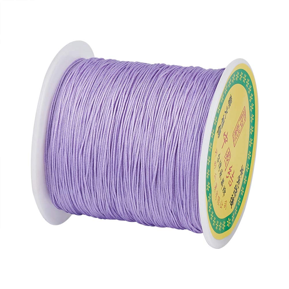 Cheriswelry 150 Yards 0.5mm Nylon Beading String for Macrame Bracelet Jewelry Making, Lilac
