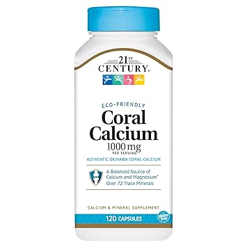21st Century Coral Calcium Capsules, 1000 mg, 120 Count