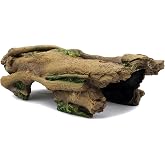 JIHAQUA Aquarium Resin Bark Terrarium Decor Lizard, Snake or Reptile Hide | Spider and Aquarium Fish Hide Cave