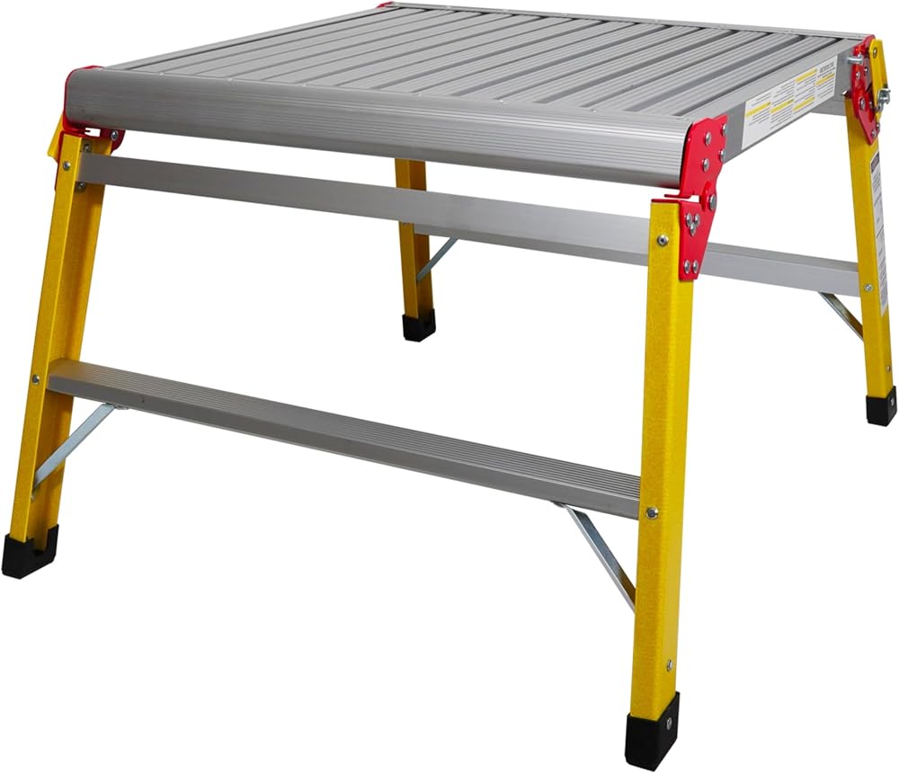 Excel Fibreglass Folding Hop Up Platform Bench 600mm x 600mm